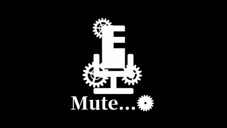 Gear-mute-icon-Text-animation-1080p---30-fps---Alpha-Channel